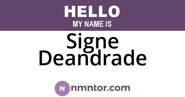 Signe Deandrade