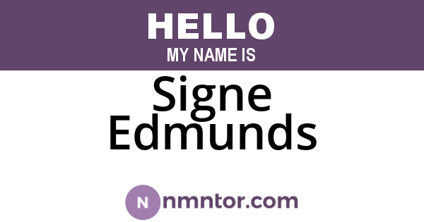 Signe Edmunds