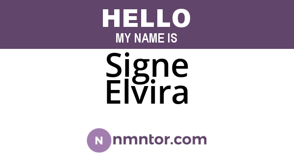 Signe Elvira