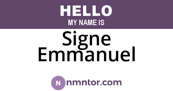 Signe Emmanuel