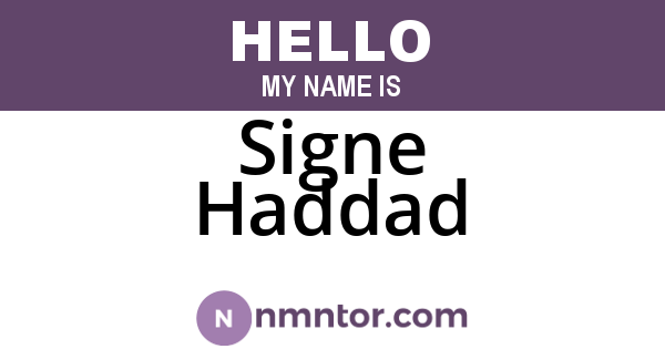 Signe Haddad