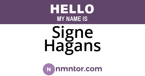 Signe Hagans