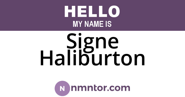 Signe Haliburton
