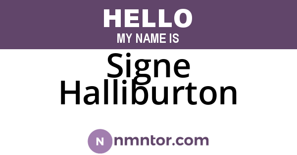 Signe Halliburton