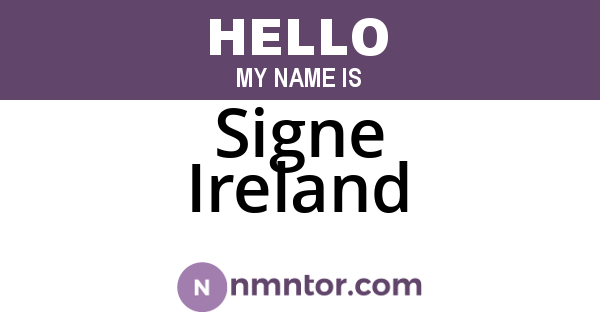 Signe Ireland