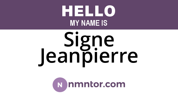 Signe Jeanpierre