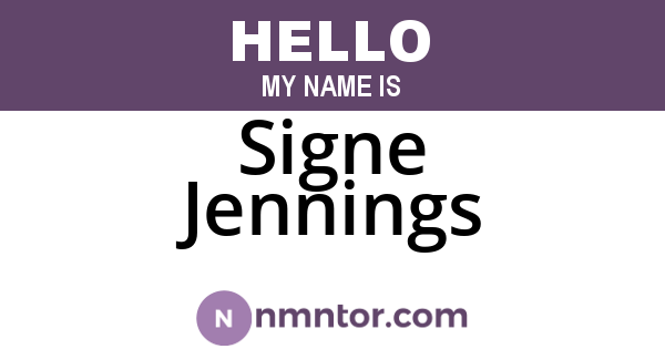 Signe Jennings