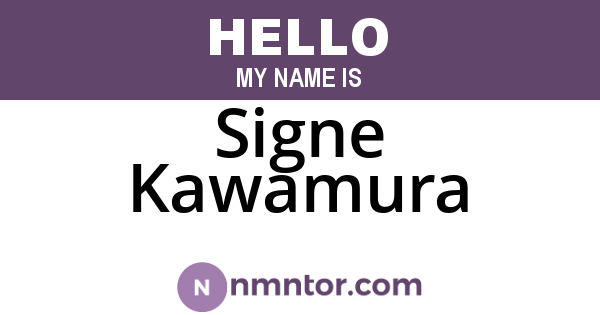 Signe Kawamura