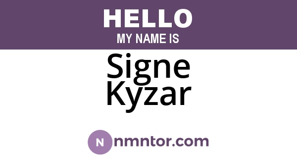Signe Kyzar