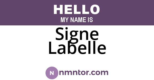 Signe Labelle