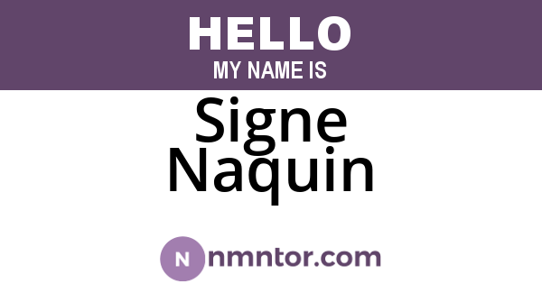 Signe Naquin