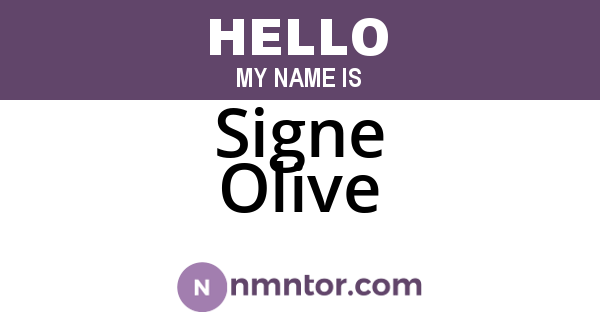 Signe Olive