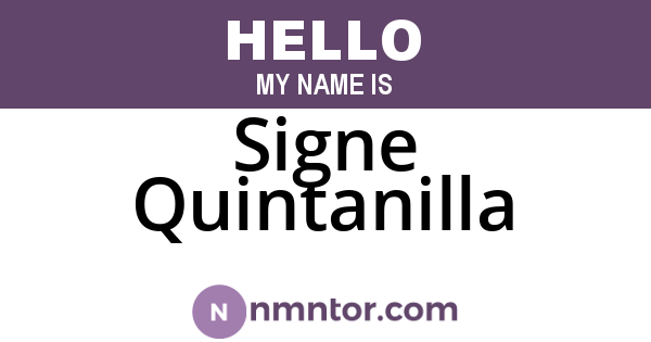 Signe Quintanilla
