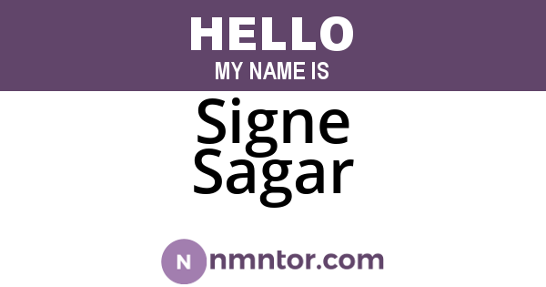 Signe Sagar
