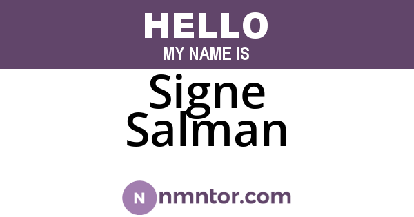 Signe Salman