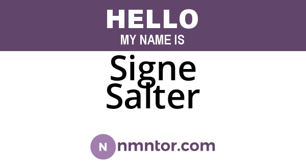 Signe Salter