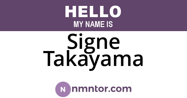 Signe Takayama