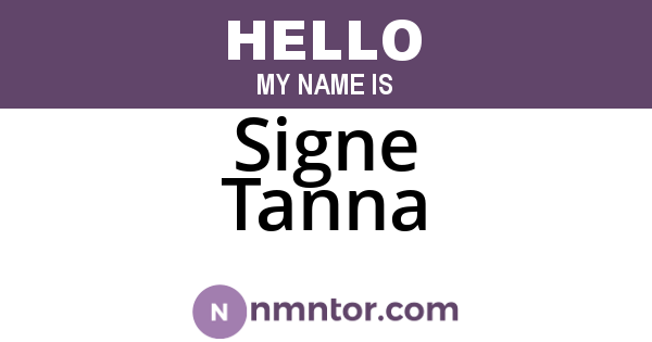 Signe Tanna