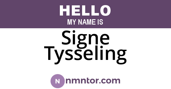 Signe Tysseling