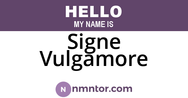 Signe Vulgamore