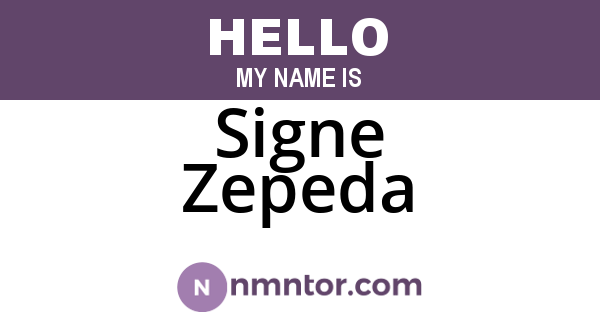 Signe Zepeda
