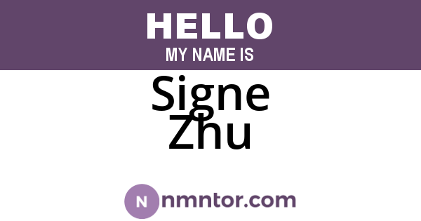 Signe Zhu