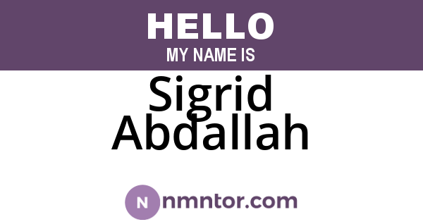 Sigrid Abdallah