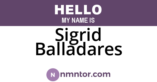 Sigrid Balladares