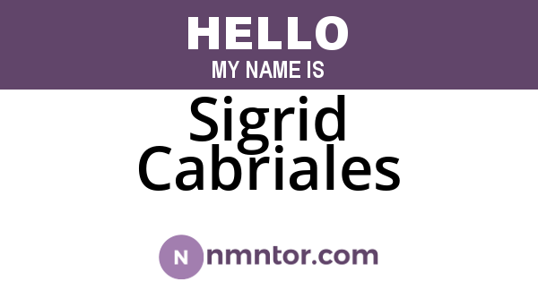 Sigrid Cabriales
