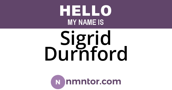 Sigrid Durnford