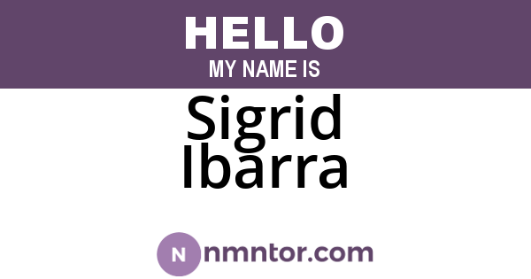 Sigrid Ibarra