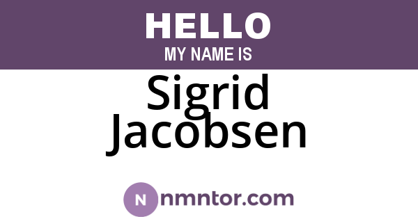 Sigrid Jacobsen