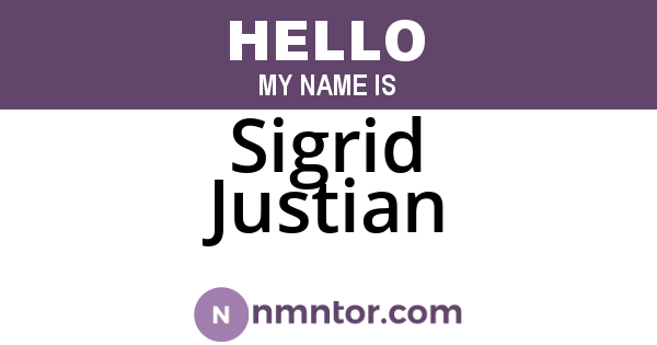 Sigrid Justian