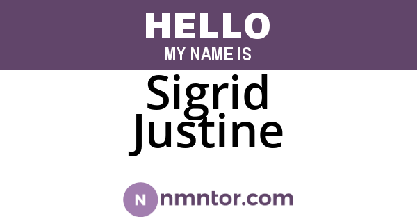 Sigrid Justine