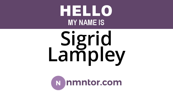 Sigrid Lampley