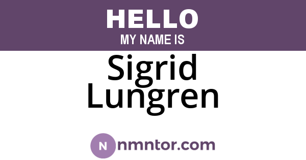 Sigrid Lungren