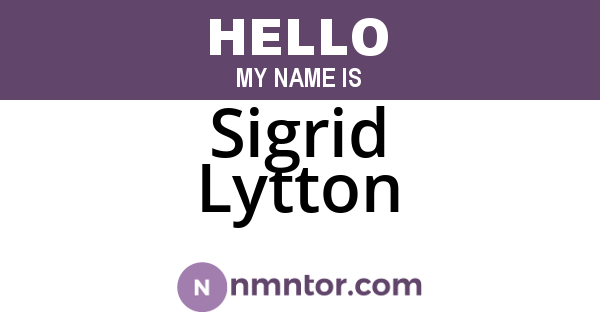 Sigrid Lytton