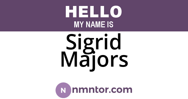 Sigrid Majors