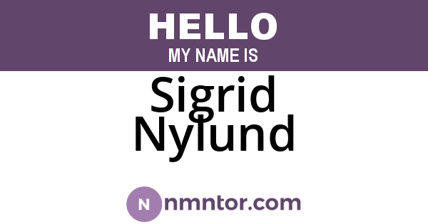 Sigrid Nylund