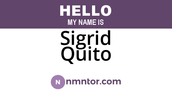 Sigrid Quito