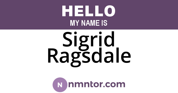 Sigrid Ragsdale