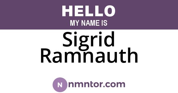 Sigrid Ramnauth