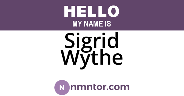 Sigrid Wythe