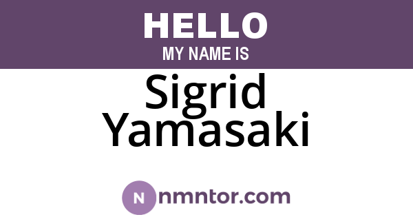 Sigrid Yamasaki