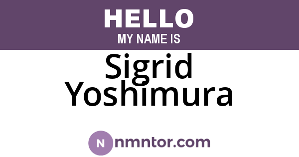 Sigrid Yoshimura