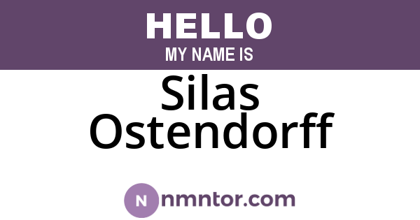 Silas Ostendorff