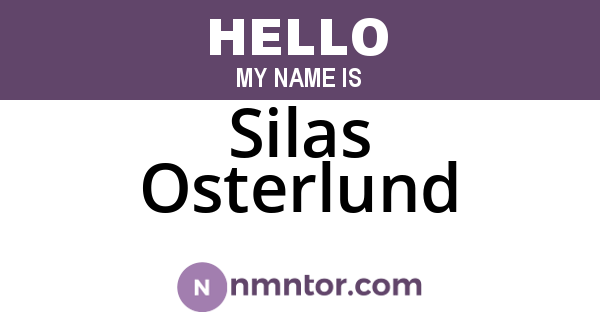 Silas Osterlund