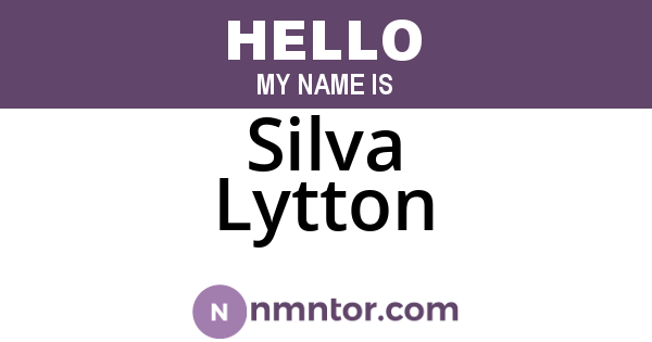 Silva Lytton