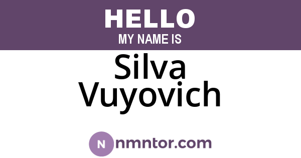 Silva Vuyovich