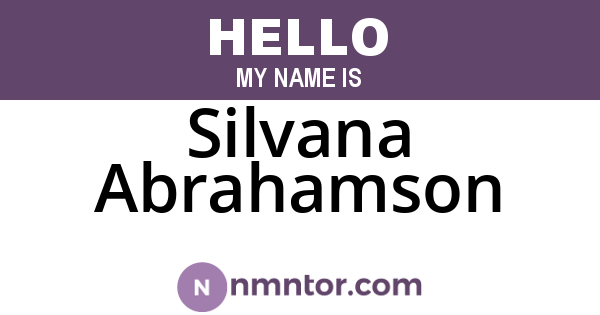 Silvana Abrahamson